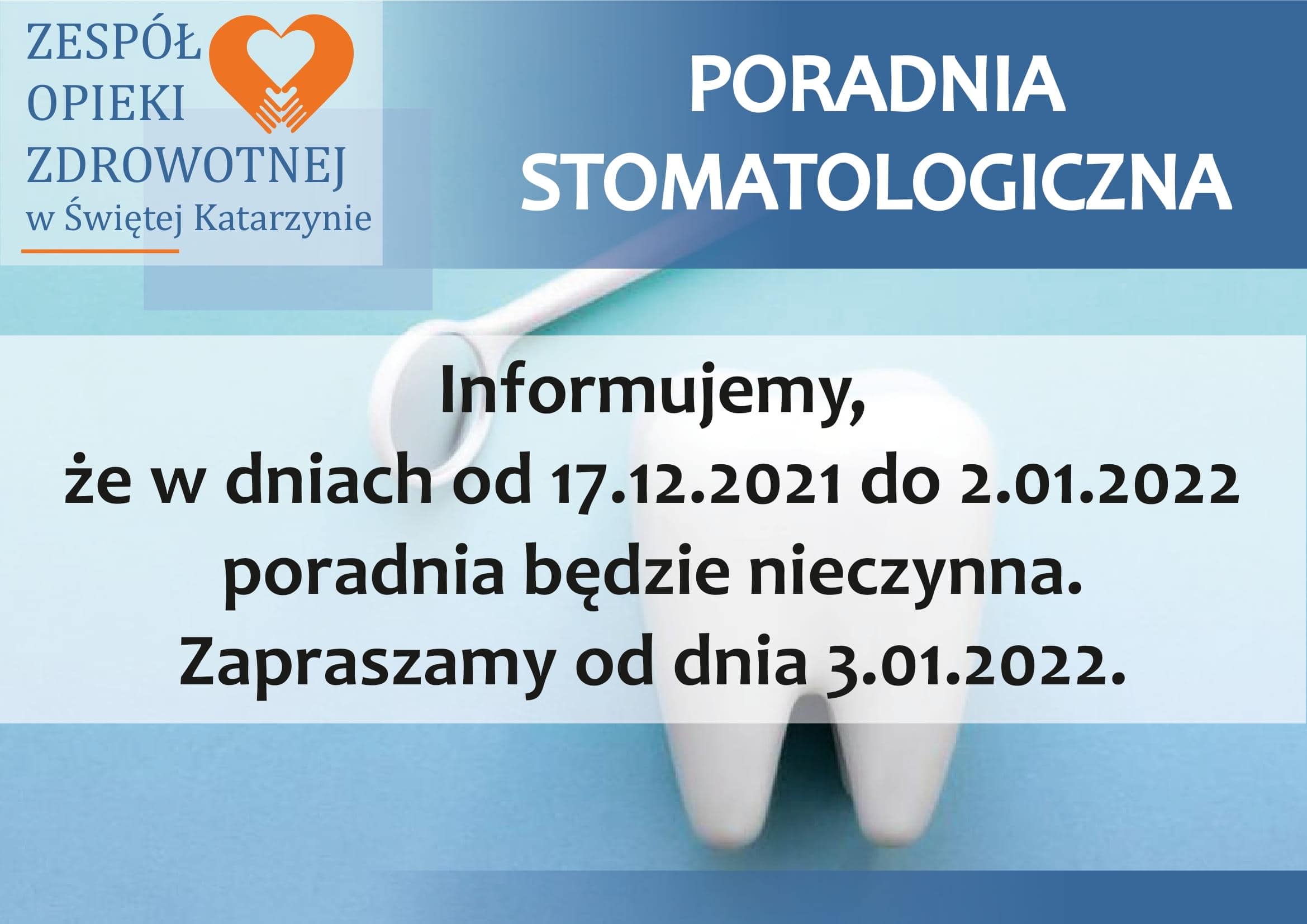 poradnia stomatologiczna komunikat