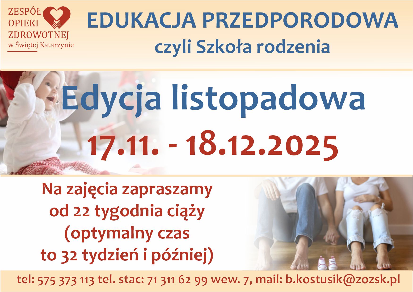Edukacja przedporodowa - Szkoła Rodzenia 2024