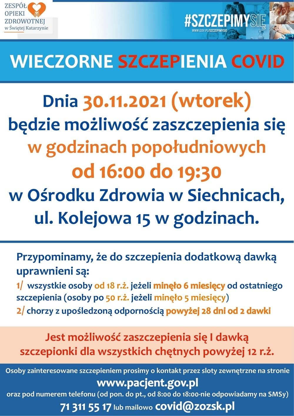 wieczorne szczepienia covid-19