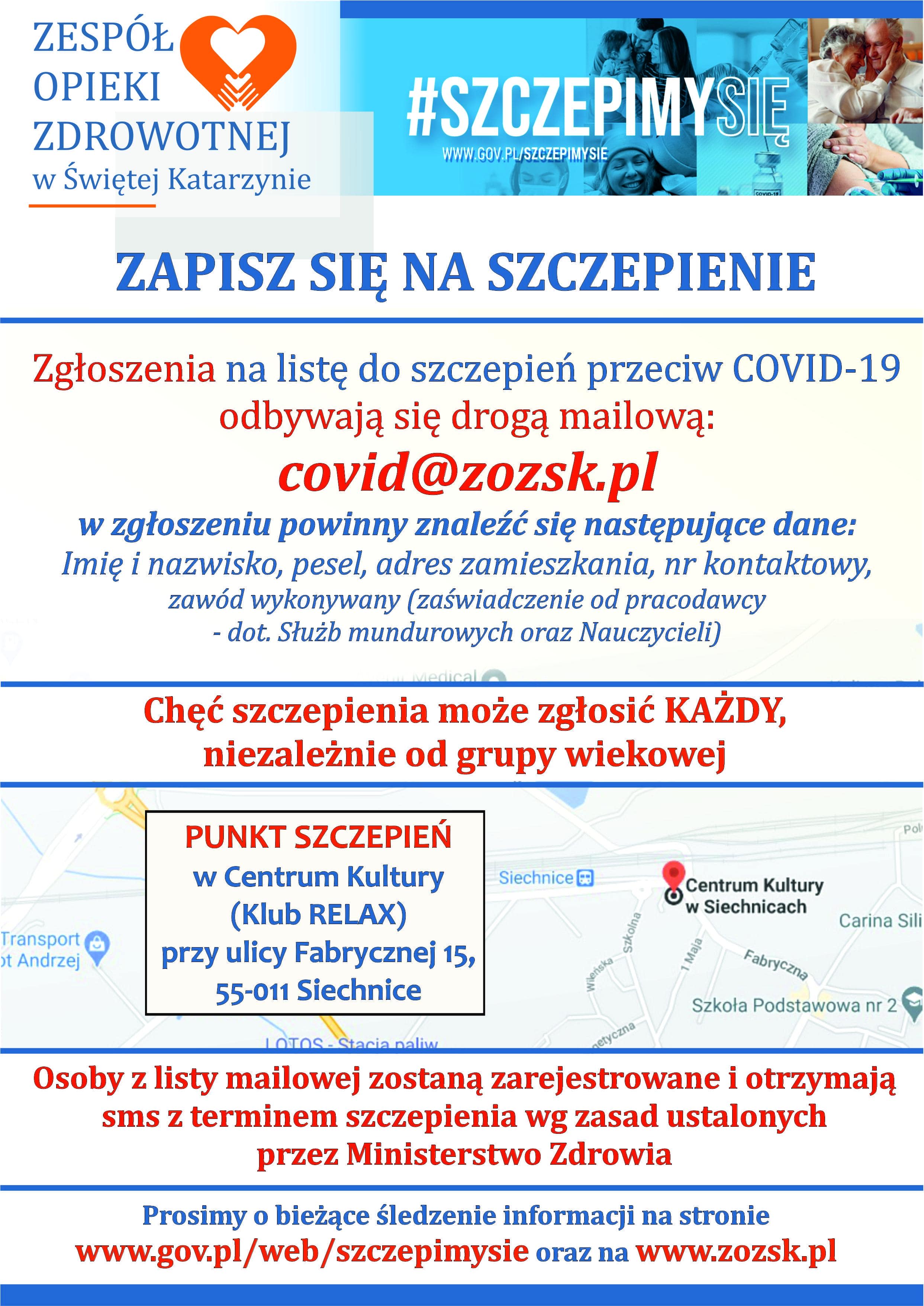 zapis na szczepienie covid 19