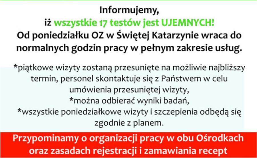 koronawirus zmiana organizacji pracy zoz