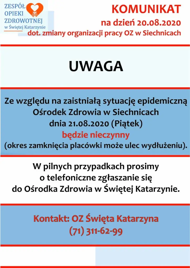 informacja na temat koronawirusa