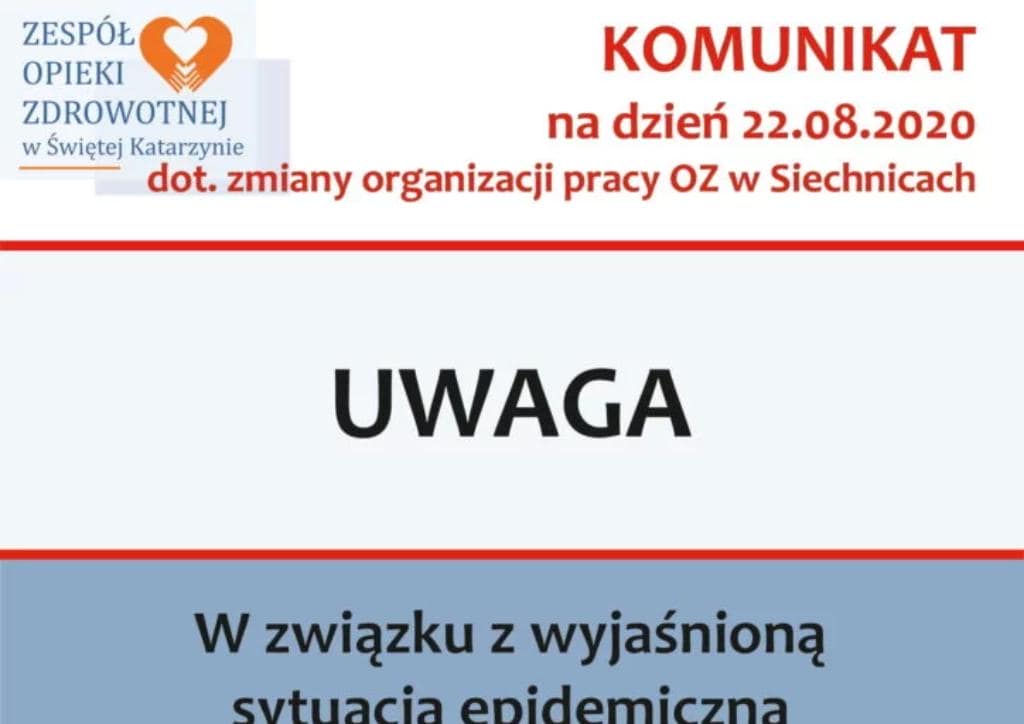 komunikat o epidemii