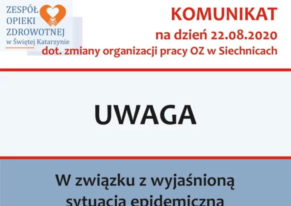 komunikat o epidemii