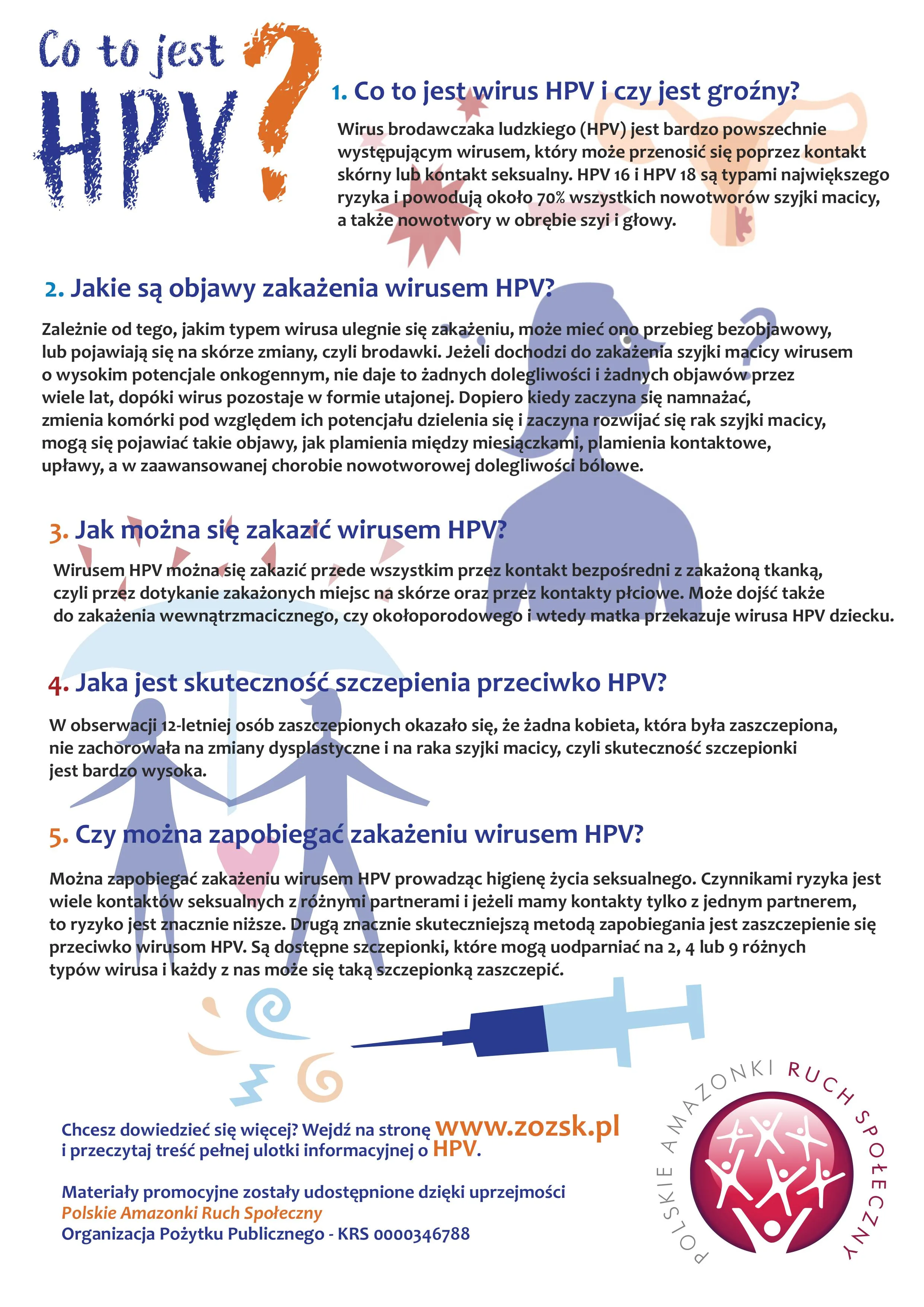 ulotka szczepienie HPV